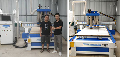 河南鞏義客戶四工序開(kāi)料機(jī)售后培訓(xùn)